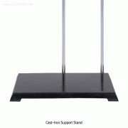 Cast-Iron Support Stand, Rectangular, Normal-grade, Good for Burette Stand With ① Center- & ② Side-Hole for Rod Φ10×h570/650mm, 4각 철제 스탠드
