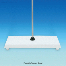 Porcelain Support Stand, Rectangular, Good for Buret·Funnel &c. With Center-hole for Rod Φ10×h650mm, 4각 자제 뷰렛 스탠드