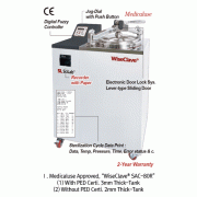 SciLab® Digital Fuzzy-control Autoclave “WiseClave® SAC”, Ⅰ. Medicaluse(Recorder-type) & Ⅱ. Lab-use(Standard-type)With Electronic Door Lock System, Lever-type Sliding Door, Steam Condensing, Solid-/Liquid-Modes, 47·60·80·100 Lit, up to 132℃(1) PED Certifi