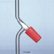 High-Vacuum/-Performance Stopcock, PTFE Needle valve, Straight-typeMade of Borosilicate Glassα3.3, 고진공 Teflon 니들밸브/콕