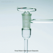 Pyrex® & Witeg® Pump Pattern High Vacuum Stopcock, 90° AngleMade of Borosilicate Glass 3.3, Construction, 펌프 패턴 고진공 Glass 콕