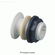 Burkle® PP Threaded Connector, for Aspirator Bottle with Cock, -10℃+125/140℃Ideal for Container Drain Valve, 1/2″ & 3/4″ Outer Thread, PP 콘테이너용 커넥터