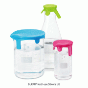 DURAN® Multi-use Silicone Lid, for Beakers, Cylinders, Flasks &c., -40℃+180℃, with Identifiable 3 Colors, S·M·L-sizeIdeal for Sealing & Covering a Variety of Lab Containers, Autoclavable, 범용 실리콘 커버