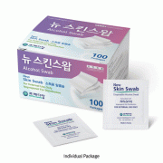 MediTop® Disposable Isopropanol Swab, for Skin Disinfection, 30×30mm, MedicaluseWith 70% Isopropyl Alcohol, Rayon Staple Fiber, 일회용 이소프로판올 스왑, 살균소독용
