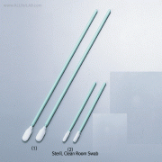 Sterile Clean Room Swab, Polyesther-Tip, with PP-Handle, L70 & 163mm, 크린룸용 멸균 면봉