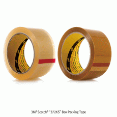 3M® Scotch® “372KS” Box Packing Tape, Transparent & Translucent Milky-AmberIdeal for High Strength Packaging, Solvent-type, Durable, w48×L50m, 박스포장용 테이프, 보급형
