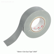 3M® 48mm×L55m Cloth Tape “6969”, PE Coated with Rubber adhesiveFor industrial Heavy-duty, 0.25mm-thick., Silver, “6969” 덕트용 강력 면테이프