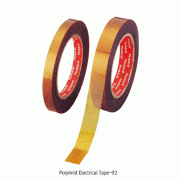 3M® Multiuse Kapton® Polyimid Electrical Tape-92®, Amber, Silicone-adhesive, 0.08mm-thick., L33mFor High Temp. Electrical Applications, 180℃, 7500Volts, 1×106 Megahms, 7500V급 다용도 전기 절연테이프