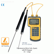 DAIHAN® Portable Digital 2-Channel Thermocouple Thermometer, K·J·E·R·T·N·S-Type Probe AcceptableWith △T=T1-T2·Max-Min·Avg Memory, Without Probe, -200℃+1370℃, 0.1 Divi., 휴대용 2채널 디지털 온도계