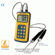 DAIHAN® IP67 Waterproof Digital 2-Channel Thermocouple Thermometer, with 2 NTC-ProbeWith 10 Sets Memories Data Storage, Recalling & Clearing, -50℃+300℃, 방수 / 휴대용 2채널 디지털 온도계