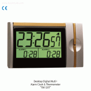 DAIHAN® Desktop Digital Multi-Alarm Clock & Thermometer, Alarm/Snooze SetWith EL/LED Backlight, Count-Up/Down, ℃/℉, -10℃+50℃, 탁상용 디지털 알람 시계/온도계