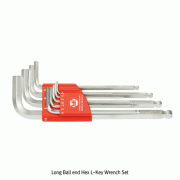 9Pcs 롱볼렌치 세트, Long Ball end Hex L-Key Wrench Set / 9Pcs, 1.5~10mm