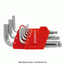 9Pcs 쇼트 볼렌치 세트, Short Ball end Hex L-Key Wrench Set / 9Pcs, 1.5~10mm