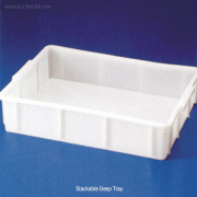 Kartell® HDPE Deep Tray, Stackable, White, 10·16·20LitMade of High-density Polyethylene(HDPE), -50℃+105/120℃, HDPE 大형 딥 트레이, 백색