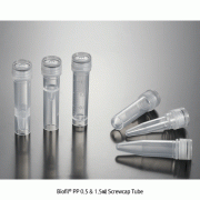 Biofil® PP 0.5 & 1.5㎖ Screwcap Tube, Sterile, Clear, with Graduation, Conical bottom & Self-standingIdeal for Centrifugation and Cryogenic Storage,Leakproof, Autoclavable, 0.5~1.5㎖ 스크류캡 튜브