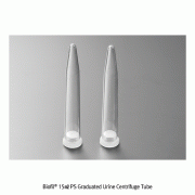 Biofil® 15㎖ PS Graduated Urine Centrifuge Tube, Leakproof, Φ19.6×120.5mm, with HDPE Plug CapIdeal for Centrifuging and Storage, Glassy Clear, No-Breakage, Maximum RCF 1500g, 15㎖ PS 눈금 원심관