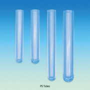 PP·PS Test Tubes Only, Clear·Transparent·Amber, without Cap, 2.5~10㎖With Round Bottom, No-Breakage, Smooth Surface, PP·PS 다용도 시험관