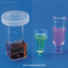 Kartell® Blood Sample Cup & Vial for Auto Blood Measurements, DisposableSuitable for Foodstuff, -10℃+70/80℃, 혈액 분석 장비용 샘플 바이알 & 컵