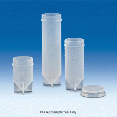 VITLAB® PFA Autosampler Vial Only, Translucent, Conical Interior, 1.5·2.5·4.0㎖With Molded Graduation, Autoclavable, -200℃+260℃, <Germany-made>, PFA 오토샘플러 바이알