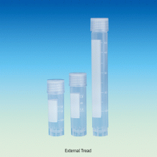 CryoTainTM PP 1.2~5㎖ Sterile Graduated Cryogenic Vial, External/Internal Thread, Self-standingWith Silicone-ring Seal & White Marking Area, DNA·DNase·RNase·Pyrogen-free, -196℃+121℃, 눈금부 멸균 냉동 바이알