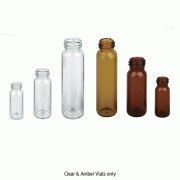 SciLab® 2~12㎖ Sample Vials, Screwcaps, and Septa : SeparatelyWith “USP-I” Boro 5.0 Glass, Clear & Amber, 2~12㎖ 샘플 바이알, 캡, and 셉타가 별도로 공급됨
