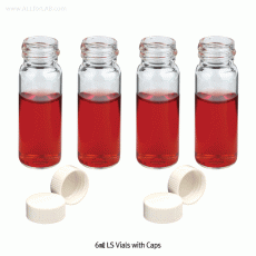 SciLab® 6㎖ Glass Scintillation Vial, with PE lined PP Cap Separately, “Pack-Set”With “USP-I” Boro 5.0 Glass, Normal-grade, 6㎖ Glass 신틸레이션/카운팅 바이알 Pack-Set