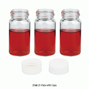 SciLab® 20㎖ Glass Scintillation Vials, with PE Lined PP Screwcap(24-400) Separately, “Pack-Set”With Boro 5.0 Glass, Normal-grade, 20㎖ Glass 신틸레이션/카운팅 바이알