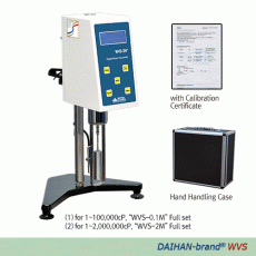 DAIHAN® Standard Rotary Viscometer-full Set “WVS-0.1M” & “WVS-2M”, with Calibration Certificate, 1~2,000,000 cPWith Standard Spindle-kit(LV1~4), Lifting Stand, Hand Handling Case, 0.3~60rpm, 표준형 디지털 회전 점도계-풀세트