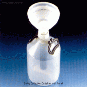 VITLAB® PE / PP Safety Collection System, for Chemical-waste, 10 LitWith PE Funnel, Transparent, 폐기약품 안전수집장치(통), 투명성 PP 폐기물 수집/ 폐기용