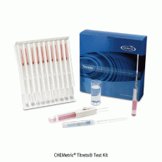 CHEMetric® Titrets® Test Kit, Titrimetric Analysis of Water, with Titrettor Device for Precisely ControlWith Scale Printed Φ13mm Ampule, Reverse Titration, 수질 시험키트, 적정법 분석