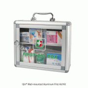 Iljin® Wall-mounted Aluminum First Aid KitWith 21 items(30×11×h26cm), and 33 items(35×14×h 42cm)With Acrylic Door & Safety Handle & Key, 벽걸이용 알미늄 구급함