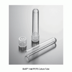 Biofil® 14㎖ PP/PS Culture Tube, Round Bottom, with Moulded Graduation·Dual-position Snap Cap Ideal for Biological Reaction Experiment, Leakproof, No-Breakage, PP/PS 컬쳐 튜브