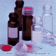 Wheaton® 9 mm Screw-Top, 12×32 mm Large Opening ABC® Vial<br>1.8 ml, 40 % Larger Opening Vials, with Cap / Septa, Complete Case,“편리형”