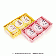 LG Household & Healthcare® Antibacterial Soap, Dermatology Tested, 140g×3LG 알뜨랑 오리지널 향균비누, 연황 & 연분홍