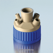 DURAN® GLS80 Connection Cap, with Central 29/32 & 4-Port (GL18: id Φ3.2~Φ12mm) Ideal for Safe Transfer of Liquid, Autoclavable, GLS80 바틀용 센트럴 29/32 & 4구(GL18) 스크류캡 & 부품