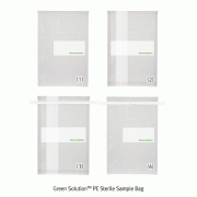 Green SolutionTM PE Sterile Sample Bag, with White Writing Area, 190×h300mm Ideal for Sampling & Stomacher, Plain·Wire·Filter·Filter & Wire-type, PE 멸균 샘플백