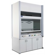 SciLab® Premium Ducted Fume Hood, (A) Bypass or (B) Air Curtain-Type, 1,200·1,500·1,800·2,400 mmWith Phenol Work Top, Phenol Plate Interior, Air·Gas·Water-Cock, Cup Sink, Drain, and Explosion Proof Lamp닥트형 흄후드, Phenol 재질의 작업대, 우수한 내습/내구성, 일반 배기형 or 에어커튼형의