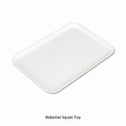 Wisd Melamine Square Tray, Multi-use, Microwaveable, White, 202×132 to 424×319mm Easy to Clean, -20℃~+110℃, 다용도 백색 사각 멜라민 쟁반/트레이