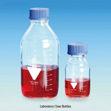 RASOTHERM® Normal Laboratory Bottles, with DIN/GL45 PP Screwcap & Pouring Ring, Graduated, 100~10,000㎖ Made of Borosilicate Clear Glass 3.3, Autoclavable, Ideal for Culture & Multi-use, 다용도 GL45 랩바틀