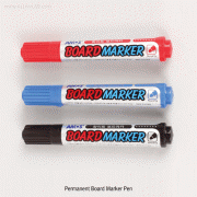 Amos® Permanent Board Marker Pen, Low Odor, 1㎜ Round Tip Ideal for Whiteboard, Quick Drying, 유성 화이트보드 마카