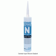 NuriChem® Silicone Sealant, White & Clear Color, Non-Acetic Acid, 300㎖With General & Endurance, -40~+150℃ , 실리콘 실란트, 무초산 · 옥심경화형