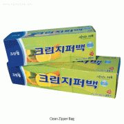 Cleanwrap® Reusable LLDPE Heavy-duty Clean Zipper Bag, Non-toxic, 50㎛-thickGood for Foodstuff, Ambient Temperature -60℃ ~ 120℃, 18×h20cm / 25×h30cm, 무독성 크린지퍼백
