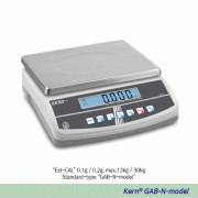 Kern® [d] 0.1g/0.2g, max.12kg/30kg Digital Bench Scale, Standard-type “GAB-N-model”With Checkweigh & Portioning, Counting Function, Ex-CAL, RS-232 Interface, “ 일반형 ” 대용량 벤치 바란스, 계수계 겸용