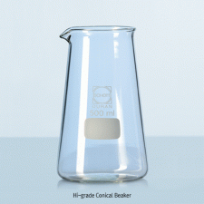 DURAN® Hi-grade Conical Beaker, Philips Form, 150·250·500㎖With Spout, without Graduation, Autoclavable , 코니컬 비커