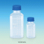 Wisd HDPE SQUARE Bottle, Wide-neck, with DIN/GL-32 & 45 Basic Cap Attached, 100~1,000㎖Fine Graduated, Translucent, Good Chemical / Heat Resistance, 105/120℃ Stable, HDPE 4 각 랩 바틀, 광구