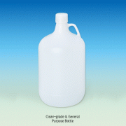 4~5 Lit Clean-grade and General Purpose Bottle, Temper Evident, HDPE, 10,000-Clean Grade, with ASTM 38-400 Screwcap Good Chemical Resistance, Can be used with Bottle Top Dispensers, -50℃+105/120℃ Stable, 크린바틀 & 안전바틀