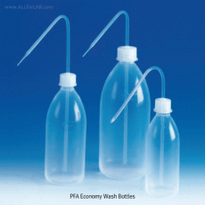 VITLAB® PFA Narrow-neck Wash Bottle, Transparent, 250~1,000㎖Excellent for Chemical and Corrosion Resistance, -200℃~+260℃, [ Germany-made ] , PFA 투명성 테프론 세척병