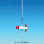 Witeg® AS-Class PTFE Plug Burette, with Conformity Certified, Blue Fine-graduationWith -PTFE-plug, with Batch certificate Serial No. for Traceability, [ Germany-made ] , AS 급 PTFE Plug 뷰렛