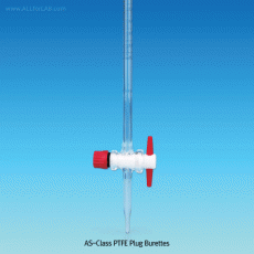 Witeg® AS-Class PTFE Plug Burette, with Conformity Certified, Blue Fine-graduationWith -PTFE-plug, with Batch certificate Serial No. for Traceability, [ Germany-made ] , AS 급 PTFE Plug 뷰렛