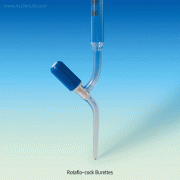 Witeg® Rotaflo-cock Burette, Class B, with PTFE Needle Valve, ISO/DIN, 25~100 ㎖With Amber-stain Graduation, [ Germany-made ] , PTFE 니들콕 뷰렛